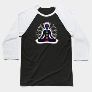 Spirituality Yoga Chakra Design Baseball T-Shirt